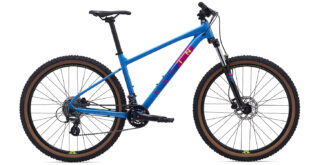 2021 Marin Bobcat Trail 3 profile, bright blue/magenta.