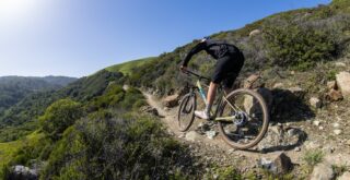 Marin rider Matt Jones, on a Bobcat Trail, Camp Tamarancho, Fairfax, CA.