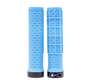 Marin Bear Paw lock-on grips, cyan.