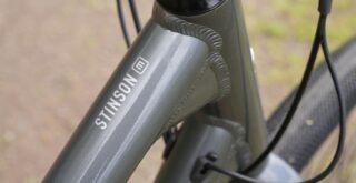 Stinson E top tube detail.