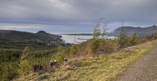 Nehalem River outlet into the Pacific Ocean.