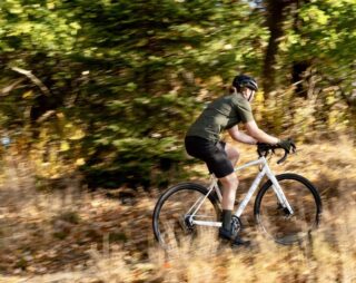 Marin Gestalt 1 rider, on a trail, Pittsburg, PA.